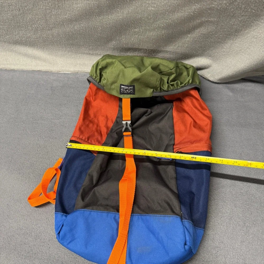 American Eagle Backpack One‎ Size Colorblock Hiking Rucksack Multicolor Gorpcore